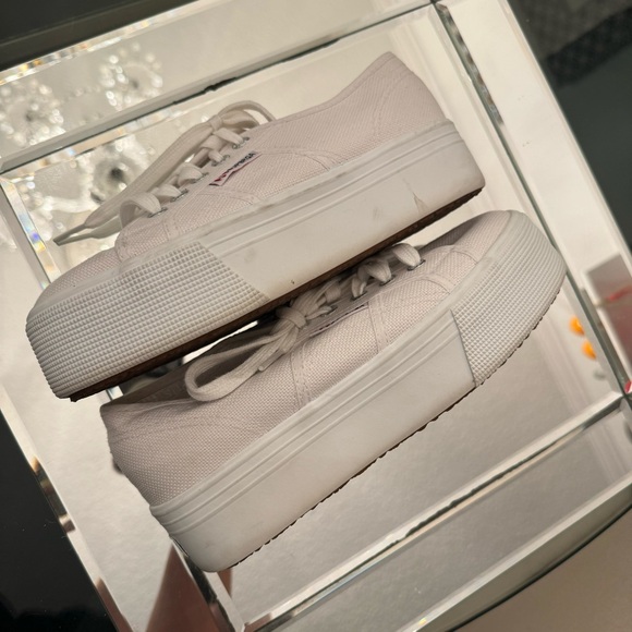 SUPERGA WHITE PLATFORM SNEAKERS - Picture 5 of 5